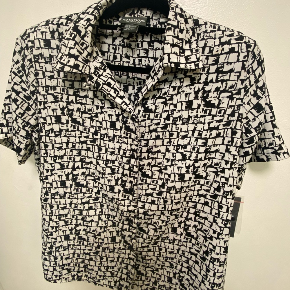 NOTATIONS BLOUSE SIZE L